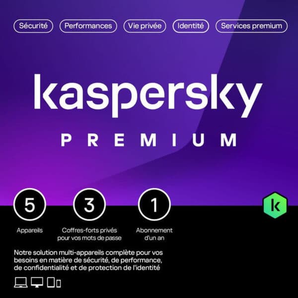 Kaspersky Anti-Virus 2023 Premium - Licence 3 postes 1 an