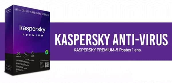 Kaspersky Anti-Virus 2023 Premium - Licence 5 postes 1an (KL10478BEFS-SLIMMAG)